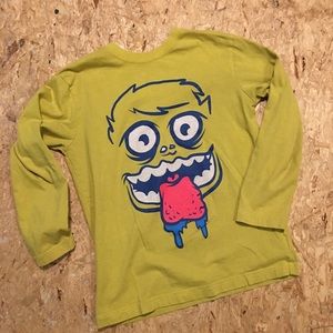 Monster face long sleeve tee